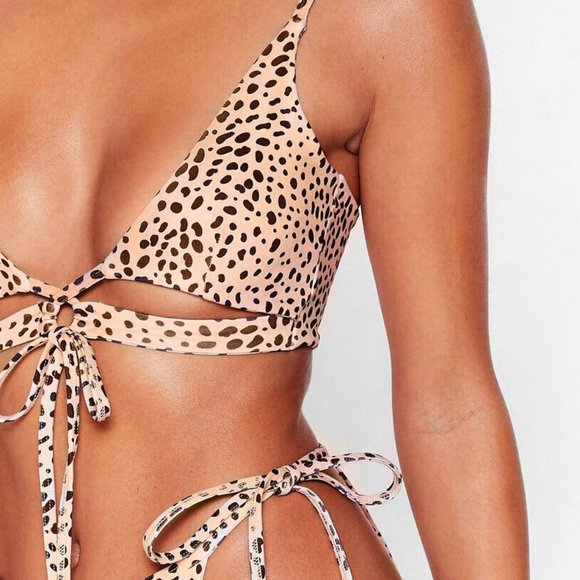 Leopard Print Swim Top - Picture 2 of 11